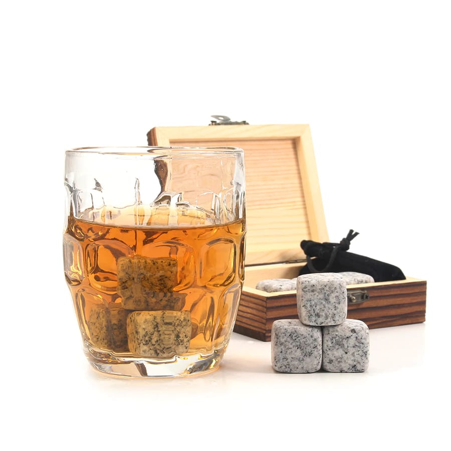Boite de 9 pierres à whisky