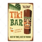 Plaque de Decoration de Bar Tiki 3