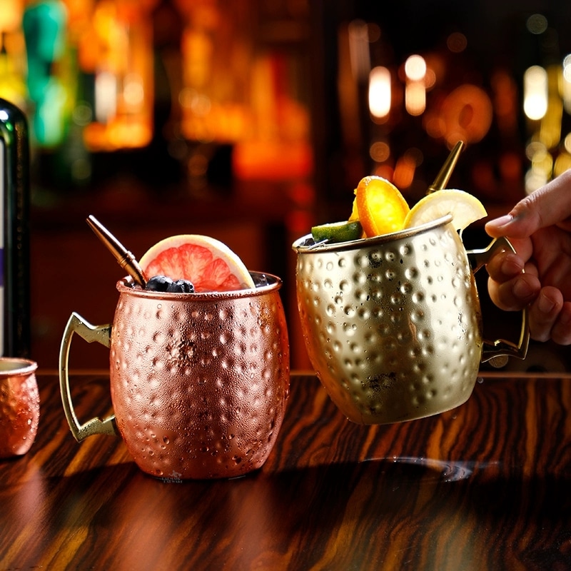 Verre Moscow Mule Or et Cuivre