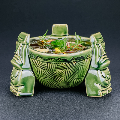 Tiki Récipient en Céramique